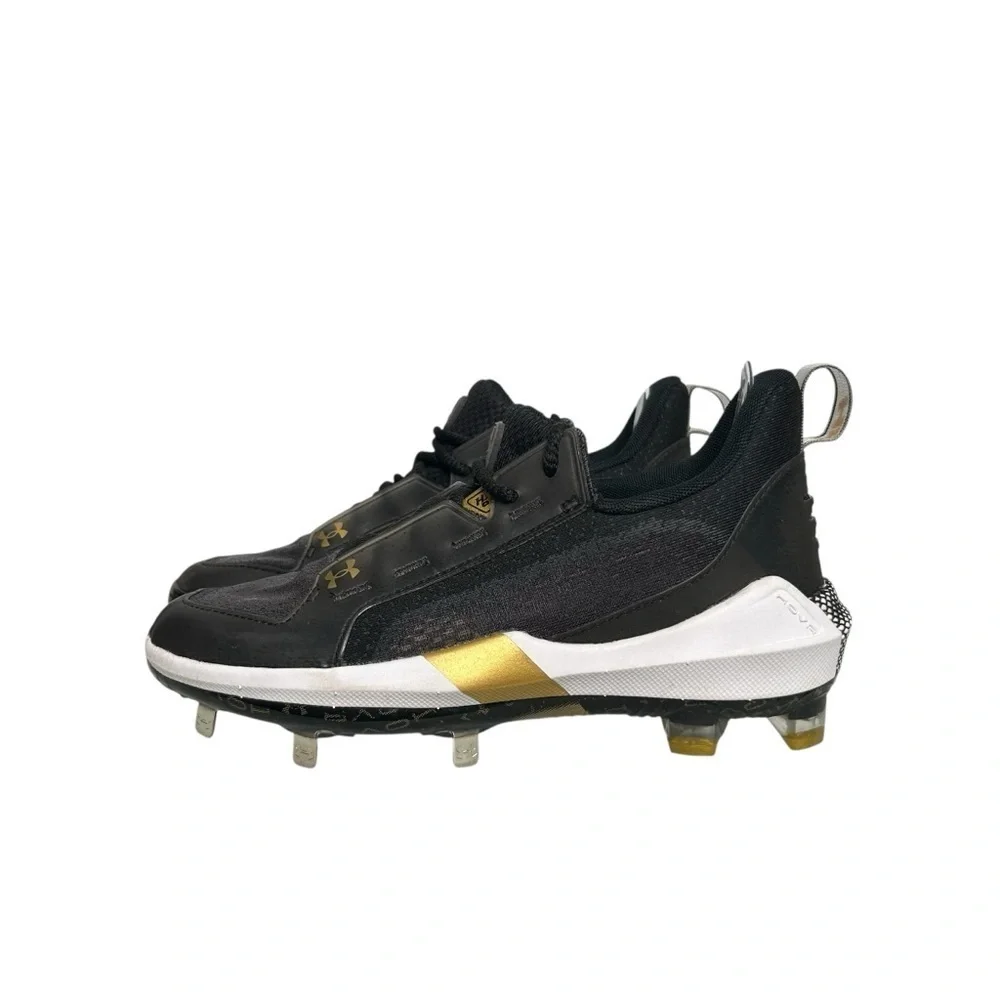 Under Armour Harper 6 Low ST Baseball Cleat Black Metallic Gold Sports Men’s 7